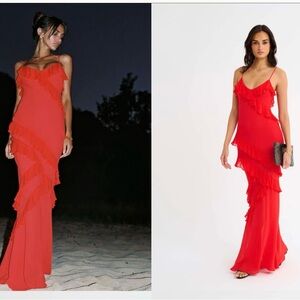 Rumored Vibrant Red Maxi Dress